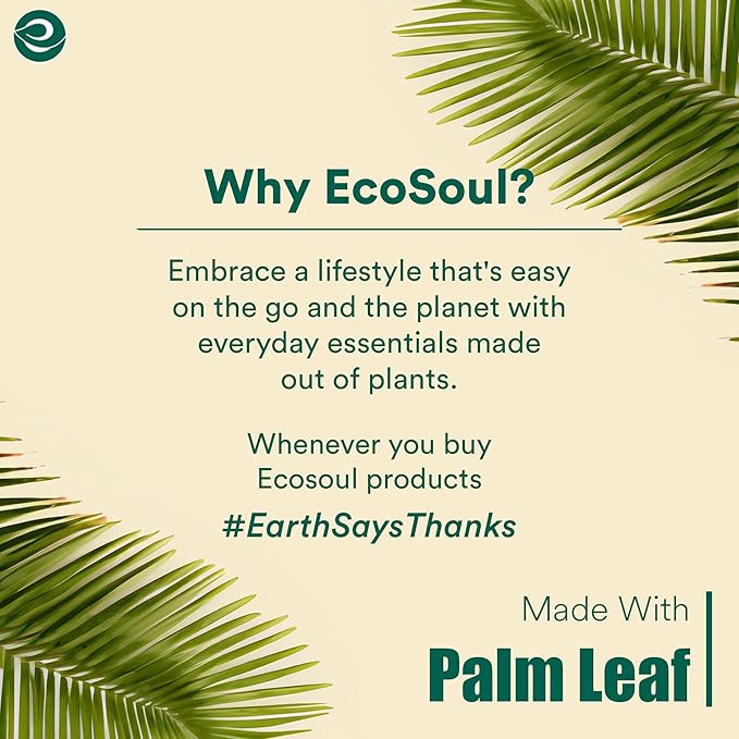 ECO SOUL Compostable 8 Inch Palm Leaf Square Plates (200 Count) Like Bamboo Plates | Biodegradable | Eco-Friendly, Microwave & Oven Safe