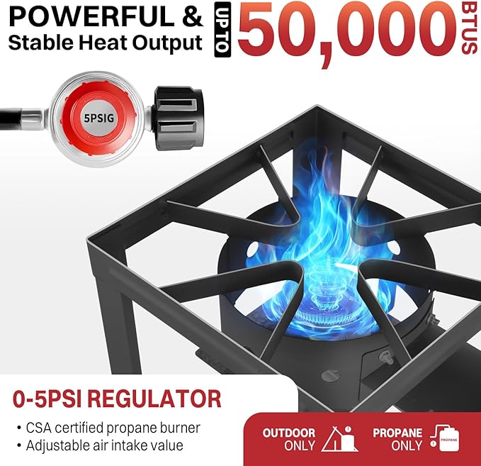 30QT & 10QT Outdoor Fryer | Turkey Fryer | Seafood Boil Pot | Cover & Skimmer Included | 50,000BTU Propane Burner | Aluminum Deep Fryer Pot with Basket | Crab, Seafood & Crawfish Boiler