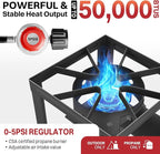 30QT & 10QT Outdoor Fryer | Turkey Fryer | Seafood Boil Pot | Cover & Skimmer Included | 50,000BTU Propane Burner | Aluminum Deep Fryer Pot with Basket | Crab, Seafood & Crawfish Boiler