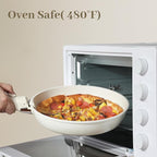 15-Piece Ceramic Nonstick Pots and Pans Set – Kitchen Cookware with Detachable Handle, RV Camping Cookware Set – Oven & Dishwasher Safe, PFOA-Free – Cream White