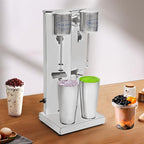 Milkshake Maker Double Head Electric Drink Mixer Commercial Milkshake Blender, 180W Stainless Steel Smoothie Mixer For Making Yogurt, Milk, Cocktails, Smoothies (Double Head，180W)