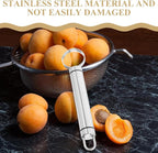 BESTonZON 2 PCS Multipurpose Corer Pitter, Stainless Steel Peach Pitter Fruit Core Remover, Pit Fruit Corer Removing Tool, Kitchen Gadget and Vegetable for Apple Pear Peach