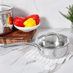 KEAWELL K3 Premium 1.5-Quart Tri-Ply Stainless Steel Saucepan with Lid, Induction & Oven Safe up to 600°F, Even Heating, Professional Cookware for All Stovetops (1.5-Qt)