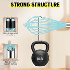 HOTEC 4 Pieces Silicone Whisks Set, Wire Balloon Whisks Egg Beater, Non-slip Handle Whisk for Non-stick Cookware Perfect for Cooking, Stirring, Beating and Blending (Blue)