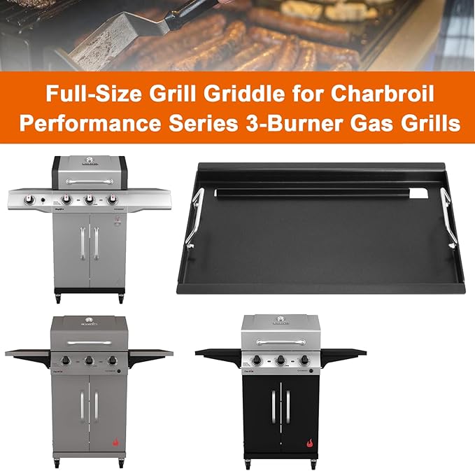 Full-Size Griddle Inserts for Charbroil Performance Convective 3 Burner, Flat Top Griddle for Charbroil Grill 463228622 463732623 463732823 463732923, Replacement Parts for G426-0005-W1