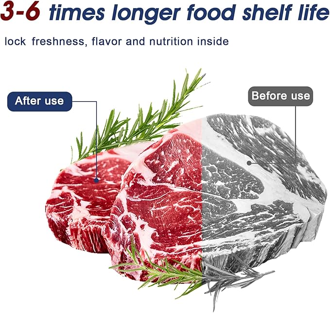 Vacuum Sealer Bags 2 Rolls 11"x50' Commercial Grade Food Saver Bags for Seal a Meal, BPA Free, Heavy Duty, Great for vac Storage, Meal Prep or Sous Vide