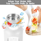 32 oz Glass Water Bottle with Straw - Motivational Time Marker & Silicone Sleeve - Reusable Tumbler Includes 2 Bamboo Lids & Fruit Infuser - 1 Pack