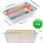 Disposable Bread Pans With Lids Bakeware Set,30 Pack, 1.5lb Aluminum Foil Loaf Pans, Perfect for Baking, Storing, Freezing Food or Take-out