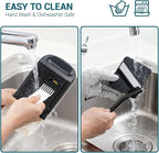 Sopito Vegetable Chopper Heavy-Duty Mandoline Slicer for Kitchen - Multifunctional Onion Potato Food Veggie Fruit Slicer and Cutter with 6 Blades & Container for Onion, Veggies, and Food Preparation