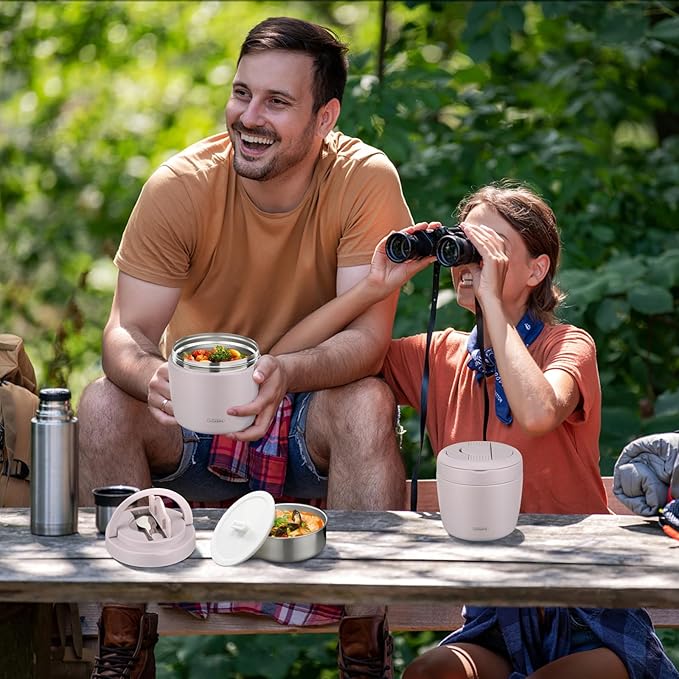 Thermo Food Jar for Hot Food Adults 32OZ Soup Thermo Lunch Containers Wide Mouth Vacuum Insulated Stainless Steel Leakproof Bento Box with Spoon (Purple)