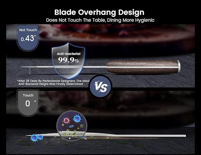 Steak Knives Set of 6, 4.8 Inch Carbon Steel Japanese Style Non-Serrated Meat Knife with Damascus Pattern, Ergonomic Full-Tang Non-Slip Wooden Handle, Thanksgiving Christmas Cooking Gifts