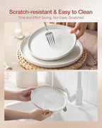 Famiware Milkyway Plates and Bowls Sets, 12 Pieces Dinnerware Sets, Reactive Glaze Dish Set, Stoneware Dishes Set for 4, Matte Multi-color