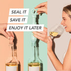 Vacu Vin Wine Saver Loop – Made in the Netherlands – Premium Wine Preserver Pump with Stopper – Reseals & Preserves Wine – Airtight Air Removal System – Graphite