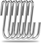 24 Pack 3 inch Heavy Duty S Hooks Pan Pot Holder Rack Hooks Hanging Hangers S Shaped Hooks for Kitchenware Pots Utensils Clothes Bags Towels Plants