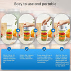 Electric Mason Jar Vacuum Sealer Kit, 3-in-1 Handheld Automatic Vacuum Sealer for Mason Jars, Food Savers & Containers | Ideal for Canning Jams, Pickles, Dry Foods, Grains | Present for Mom, White