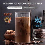 Everyday Drinking Glasses Set of 4, 20 oz Lightweight Thin Highball Glasses,Clear Lead-Free Tall Glass Cups For Water,Juice,Mojito,Mixed Drinks,Iced Coffee,Ice Tea,Kitchen Cocktails Glass