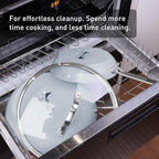 MsMk 5-Piece Ceramic Non Stick Pans Set 8, 10, 12 Inch Frying Pans, 10inch and 12 Inch with Tempered Glass Lids, Stay-Cool Handles, Oven Safe 700℉, Compatible with All Cooktops