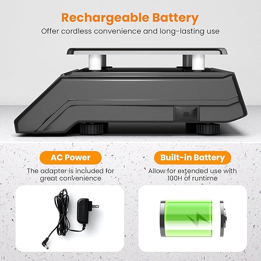 Goplus 88lb/40kg Price Computing Scale, Digital Commercial Food Scale with Counting Function, Stainless Steel Platform, Dual LCD Display for Farmers Market, Retail, Deli, Not for Trade