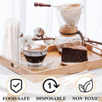 3000 Pcs Individually Wrapped Wooden Coffee Stirrers, Disposable Coffee Stir Sticks Round End Sticks Bulk Wood Stirrers for Cocktail Hot Drinks Restaurant Bar Home Office (5.5 Inch)