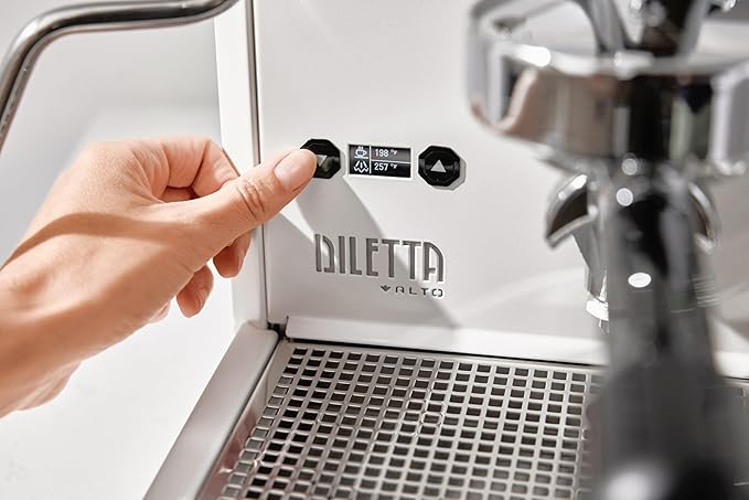 Diletta Alto Espresso Machine | Dual Boiler | PID | Shot Timer | Adjustable OPV | (White)