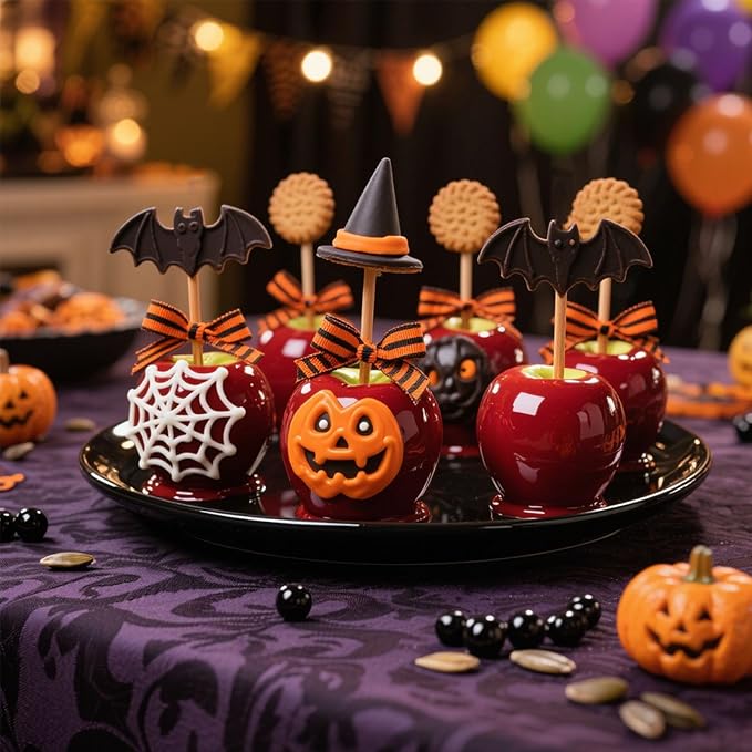 HANSGO Candy Apple Sticks, 6 mm 5.25 inch Bamboo Skewers for Caramel Apple Cotton Candy Sticks Lollipop BBQ Corn Dog, Fall Harvest Festivals Party Favor