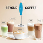 Zulay Kitchen Whisk Milk Frother with 4 Duracell Batteries - Powerful Handheld Foam Maker for Coffee, Lattes, Matcha, Hot Chocolate & Cappuccinos - Whip Creamy Froth in Seconds