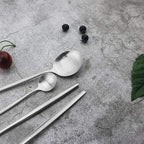 JASHII Silverware Set, 24-Piece Stainless Steel Flatware Set,Kitchen Utensil Set Service for 6,Tableware Cutlery Set for Home, Dishwasher Safe (Matte Silver)