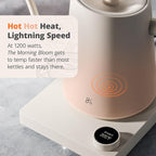 Greater Goods Electric Gooseneck Kettle, 1200W Stainless Steel with Precision Temperature Control, Fast Boil, BPA-Free, Ideal for Pour Over Coffee and Tea,1L (Birch)