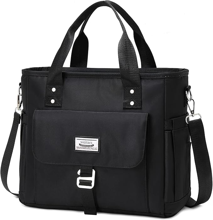 Weitars Insulated Lunch Bag for Men Women,Leak Proof Lunch Box for Work,Extra Large Lunch Tote Bag With Removable Shoulder Strap with Side Pockets,Reusable Lunch Cooler Purse For Picnic Hiking