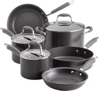 Anolon Advanced Home Hard Anodized Nonstick Cookware/Pots and Pans Set, 9 Piece - Moonstone