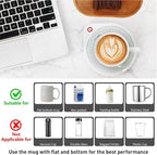 25W Electric Candle Warmer for Coffee Mugs, 75℃ Heating & Auto Shut-Off, Spill-Proof Desk Warmer for Beverages (White) (White)