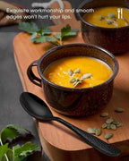 Hammered Silverware Set, Ollex 60-Piece Black Flatware Set for 12 Mirror Finish Stainless Steel Eating Utensils Sets Include Forks Spoons and Knives Tableware Kitchen Cutlery Sets, Dishwasher Safe