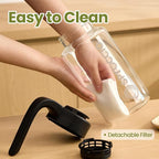 Borosilicate Glass Pitcher with Lid, 64 oz Mason Jar Pitcher Pour Spout Lid Airtight Leak-proof, Sun Tea Glass Jar for Outside, Breastmilk, Cold Brew, Coffee and Iced Tea