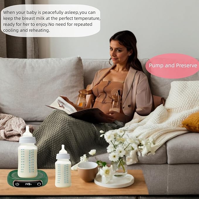 Coffee Mug Warmer For Desk,Multi-purpose Cup Warmer For All Bottles&Cups,Fast Heating Mug Warmer For Tea &Coffee With 3 Temp Settings, Portable Bottle Warmer For Breastmilk, 8 Hours Auto Shut Off,Pink