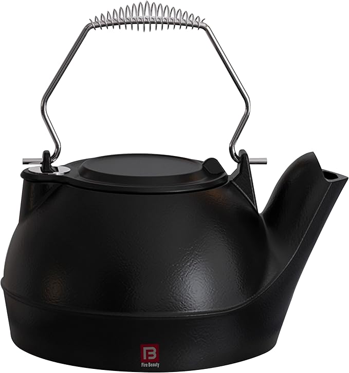 Fire Beauty Humidifying Iron Kettle，Stove Humidifier，Wood Stove Kettle，Cast Iron，Chrome handle