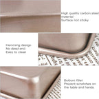 2 Pack Baking Sheet Pans, Deep Size Baking Pan Nonstick Cookie Sheet Brownie Cake Pan Bread Pan Toaster Oven Tray Bakeware, 8.6 x 6.6 x 1.7 Inches