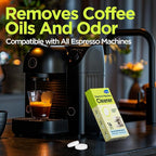 Espresso Machine Cleaning Tablets,16 Pack Coffee Machine Descaler Compatible with Breville, Gaggia, Delonghi, Jura, Coffee Oil Remover Tablets Suitable for use with all Espresso machines