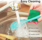 Barsone 5-Piece Silicone Spatula Set（ Heat Resistant 446°F Food Grade BPA Free, Nonstick Cookware Safe Dishwasher Safe Kitchen Tools for Baking, Cooking, Stirring, Blue）