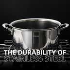 DELUXE Hybrid Ceramic Nonstick 5.4-Quart Dutch Oven with Tempered Glass Lid, Dishwasher Oven Safe, Induction Ready, PFOA Free Compatible with All Cooktops