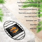 Roasting Rack, Black with Integrated Feet, Enamel Finished, Nonstick, fit for 13 inches oval roasting pan, safety, dishwasher, Great for Basting, Cooking, Drying, Cooling rack.(10”x 6.5”)