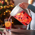 Amazing Abby - Kitchen Party - 2-Quart Plastic Pitcher (2-Pack), Unbreakable Water Pitcher with Lid, BPA-Free, Heat-Resistant, Dishwasher-Safe, Great for Both Iced and Hot Drinks, Indoors and Outdoors