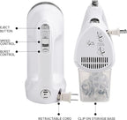 Kenmore Electric Hand Mixer - Kitchen 5 Speed Handheld Blender With Whisk, Beater, Dough Hook, Attachments Storage Case Batidora De Mano, Turbo Boost, Appliance For Cake Mix, Eggs, Whipping Cream