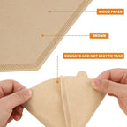 320 Count #4 Coffee Filters 8-12 Cup Disposable Coffee Filters 4 Cone Paper Unbleached Natural Number 4 Filters Paper Compatible with Ninja Coffee Filter, Drip and Pour Over Coffee Maker