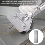 DELFINA 4 Pcs Grill Scraper Edge Sharper Blade Replacement, Stainless Steel Outdoor Barbecue Cleaning Tools, Heavy Duty Accessories for BBQ