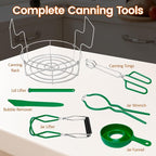 Canning Pot with Lid & Rack, 21.5 QT Stainless Steel Water Bath Canner for Home Canning, Complete Canning Supplies with Funnel, Jar Lifter, Tongs, Lid Lifter, Wrench, Bubble Remover