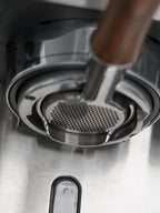 Normcore 58mm Slim Naked Portafilter with 18g Precision High Extraction Basket, Genuine American Walnut Handle Fits 58mm Breville Sage Machines