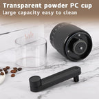 Manual Coffee Grinder - 95 Ceramic Burr, Adjustable Coarse to Fine, 30g Beans & 80ml Powder, Detachable Handle for Espresso, French Press, Camping (Black)
