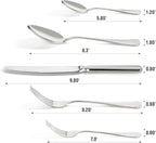 Semi-Matte Design Flatware, Silverware Set for 8 persons, 40 Piece - Spoons, Forks, and Knives 18/10 Stainless Steel, Dishwasher Safe