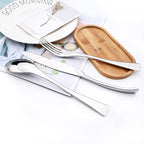 Silver Tableware 20Pcs Mirror Polished 18/10 Stainless Steel Luxury Flatware - Heavy Cutlery Set Service For 4 Include Knives/Forks/Spoons/Salad Fork/Teaspoon, Dishwasher Safe