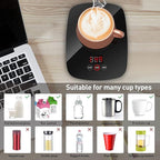 Coffee Mug Warmer for Desk with Heating Function 25 Watt Electric Beverage Warmer with Adjustable Temperature 131℉/ 55℃or 167℉/ 75℃ (Without Mug)